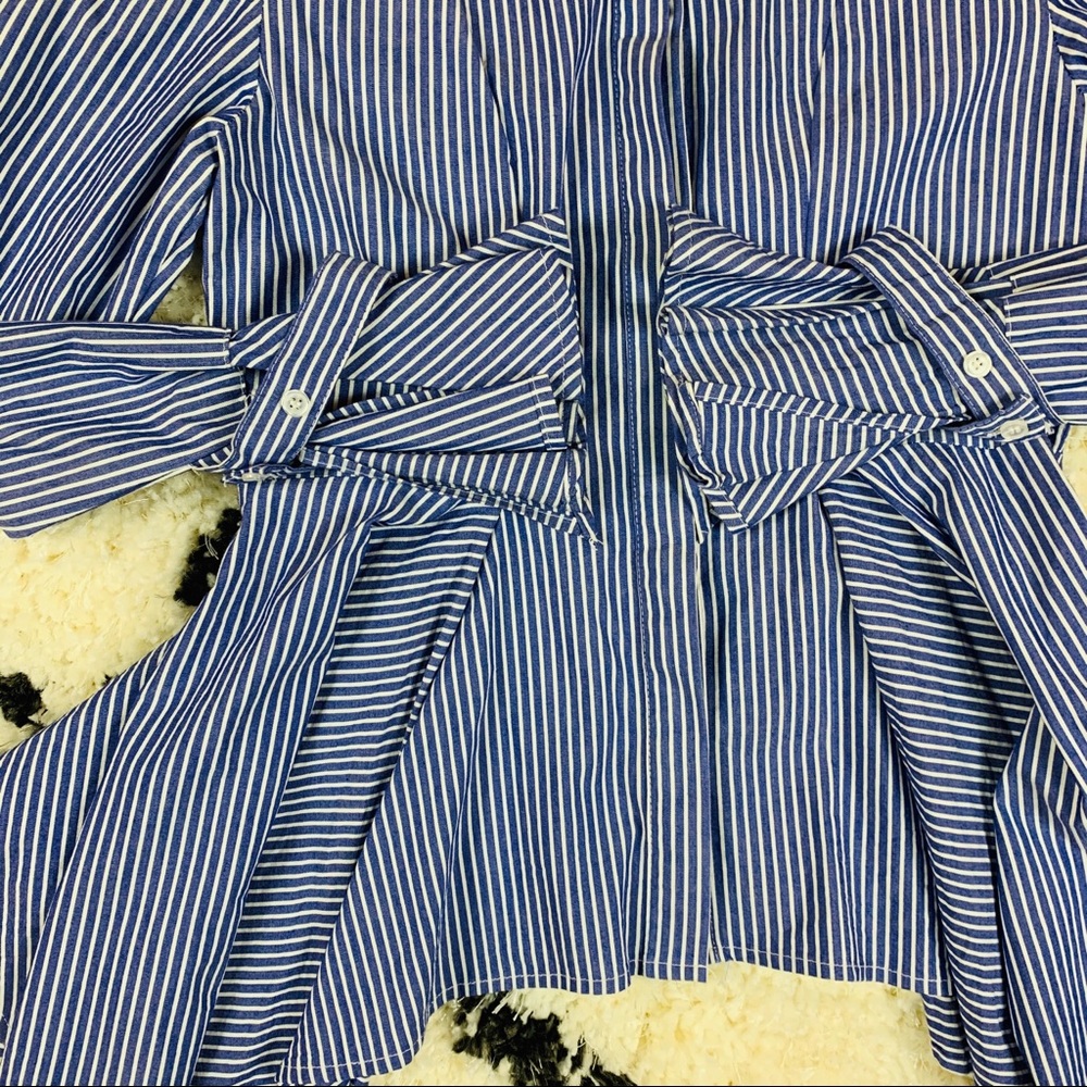 Vertical Stripped Button Down Shirt - image 2